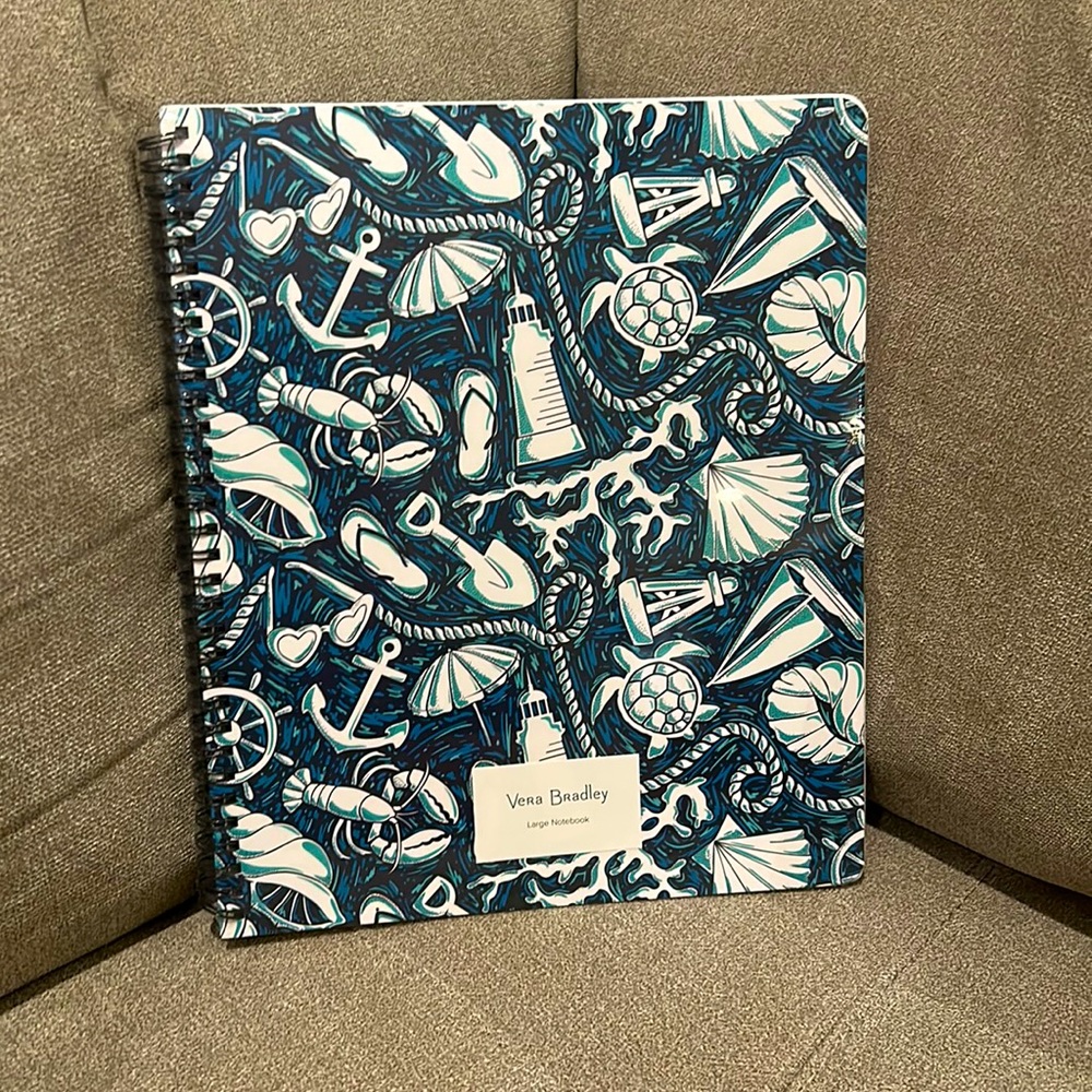 Vera Bradley Large Notebook “Shore Enough” NWT